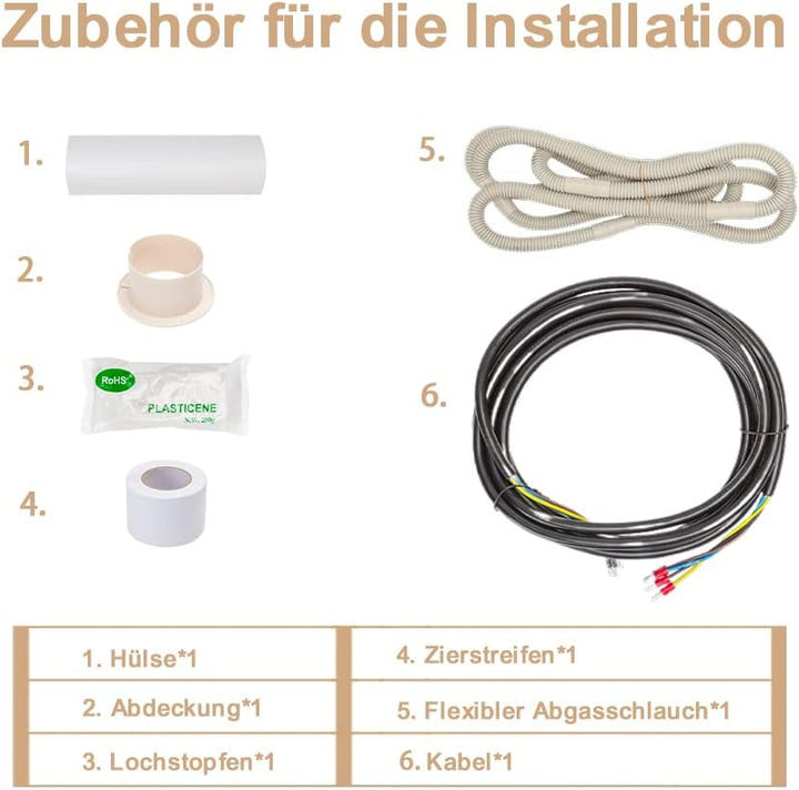 2x 4m 1/4"+3/8" Zoll Kupferleitungen Kältemittelleitungen Isoliert Kupferrohr für 9000/12000 BTU Mon