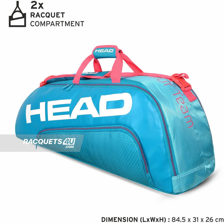 HEAD Tour Team 6r Combi Tennistasche 6R Blau/Pink, 6R Blau/Pink