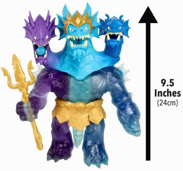 Heroes of Goo Jit Zu Deep GOO Sea King Hydra-Figur mit 3-in-1-Schleim-Power, 3 Köpfen und Licht- &amp; S