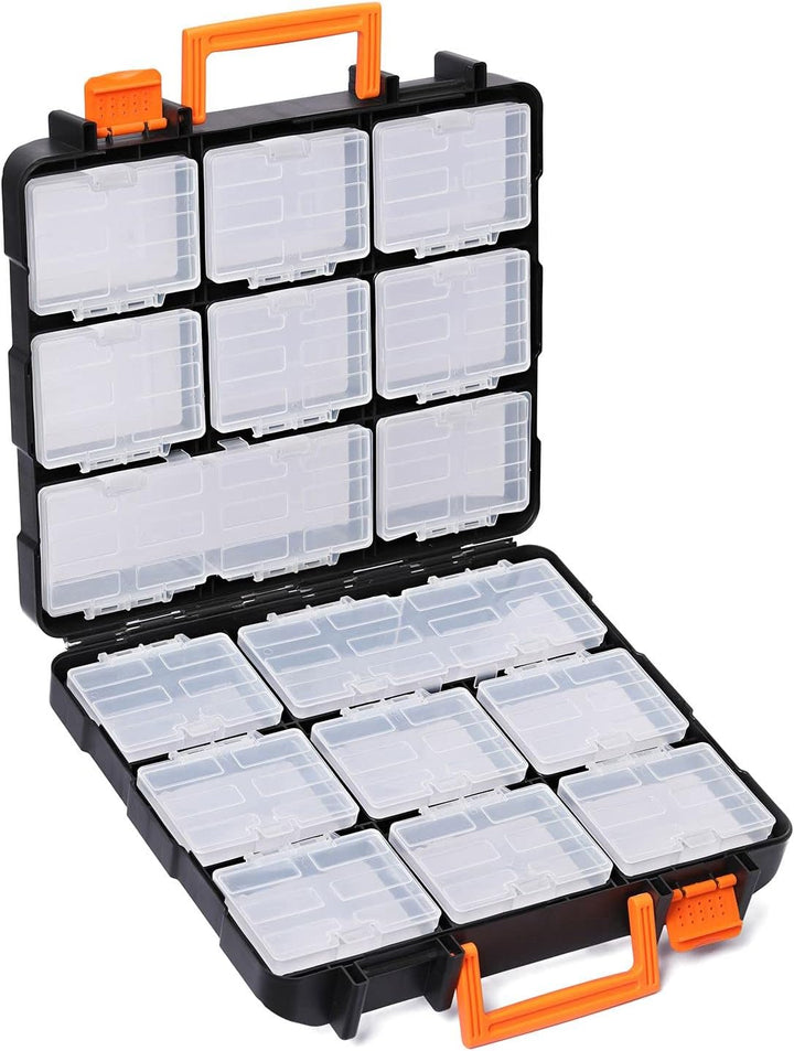 Mayouko 16 Compartments Detachable Toolbox Organizer,Hardware Organizer Box with Removable Sections,