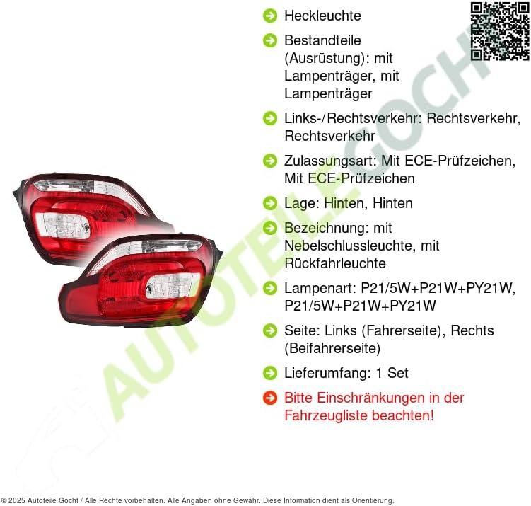 HELLA 2VA 354 675-011 Heckleuchte - Glühlampe - links - für u.a. Citroën Ds3, Links