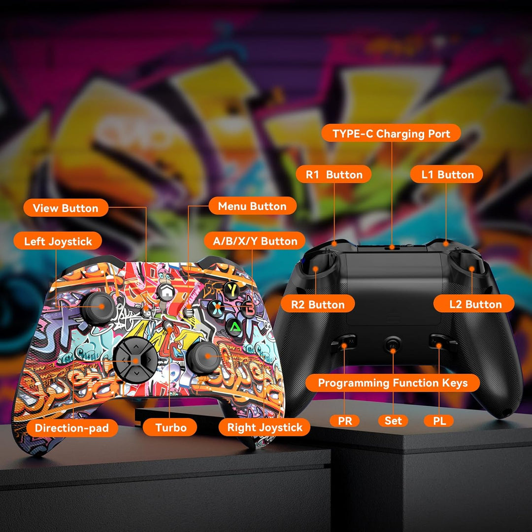 Lapezei Wireless Controller für Xbox Series S/X, mit Xbox One/PC/Android/iOS, Bluetooth Gamepad mit