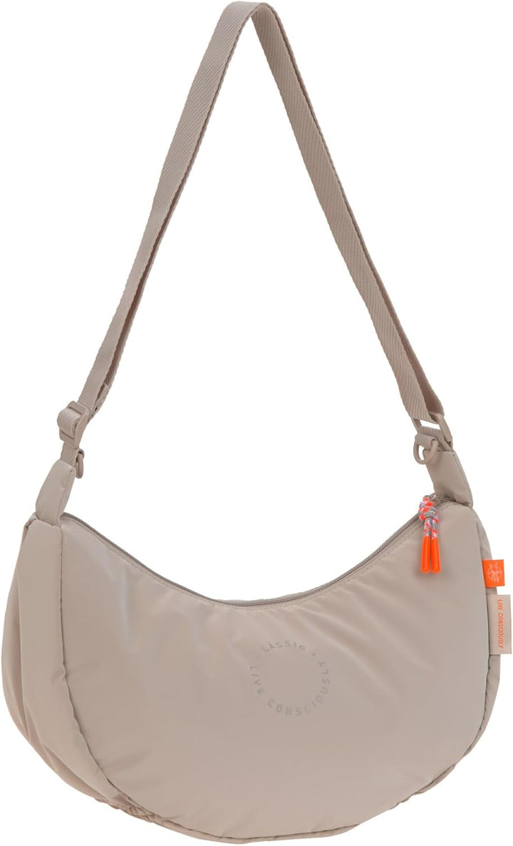 LÄSSIG Wickeltasche Umhängetasche inkl. Kinderwagenbefestigung/Stretch Up Bum Bag Beige, Beige