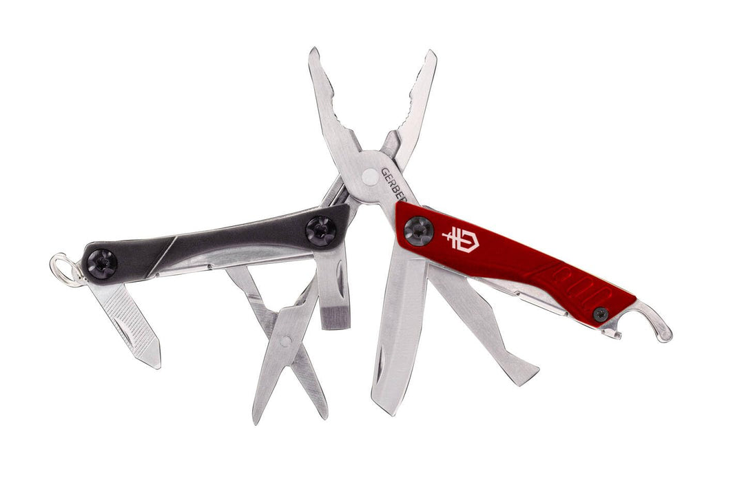Gerber Multifunktionswerkzeug mit 12 Funktionen, Dime Pocket Multi-tool, Rot, 31-001040 Rot (US), Ro