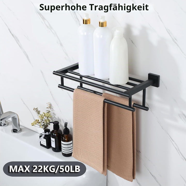 SAYAYO Handtuchhalter Bad Wand Gästehandtuchhalter Wandmontage Edelstahl Premium Doppelt Badetuchhal