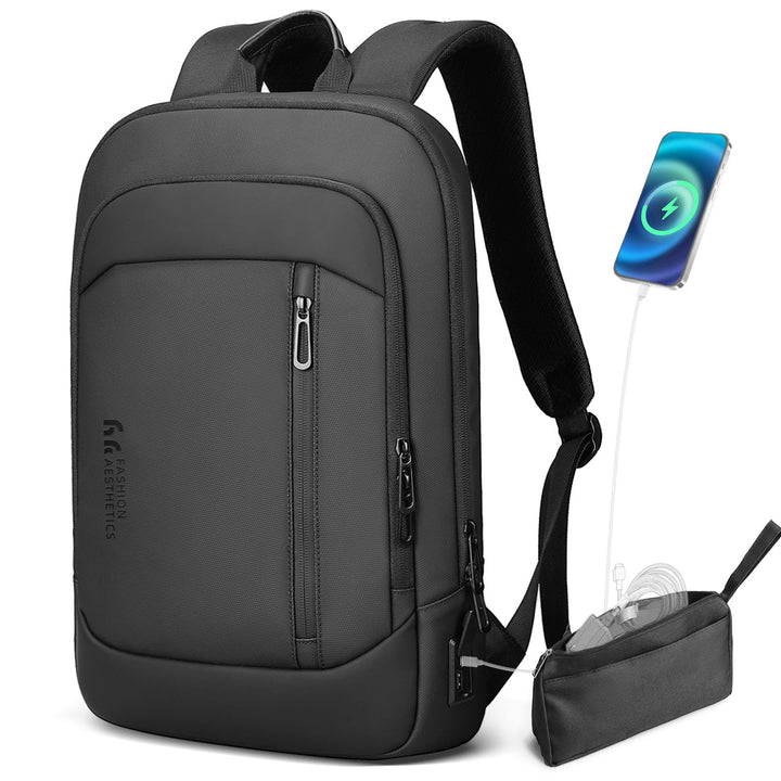 Business Rucksack Herren 15,6 Zoll, Laptop Rucksack mit USB Ladeanschluss & Laptopfach, Wasserdicht,