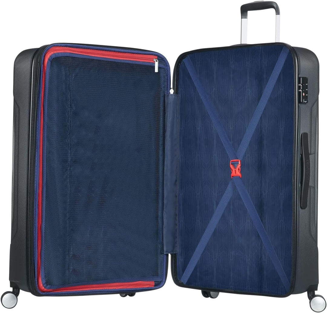 American Tourister Tracklite - Spinner Large Expandable Koffer, 78 cm, 120L, Dark Slate Schwarz (Dar