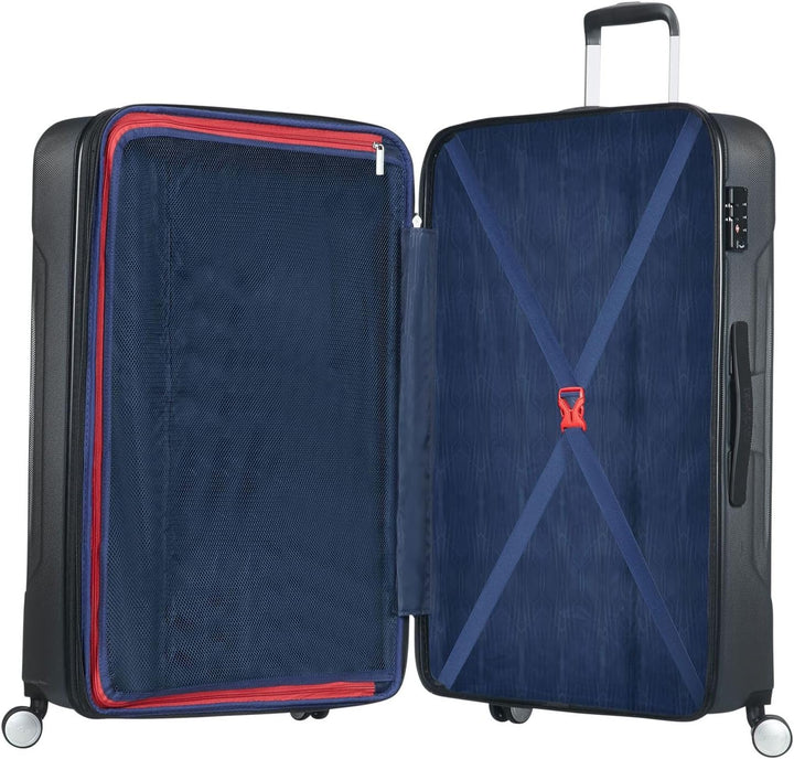 American Tourister Tracklite - Spinner Large Expandable Koffer, 78 cm, 120L, Dark Slate Schwarz (Dar