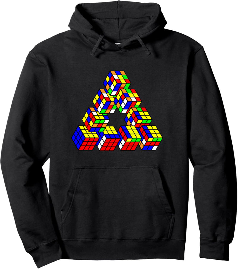 Nerdy Puzzle Cube Penrose Dreieck Geschenk Pullover Hoodie