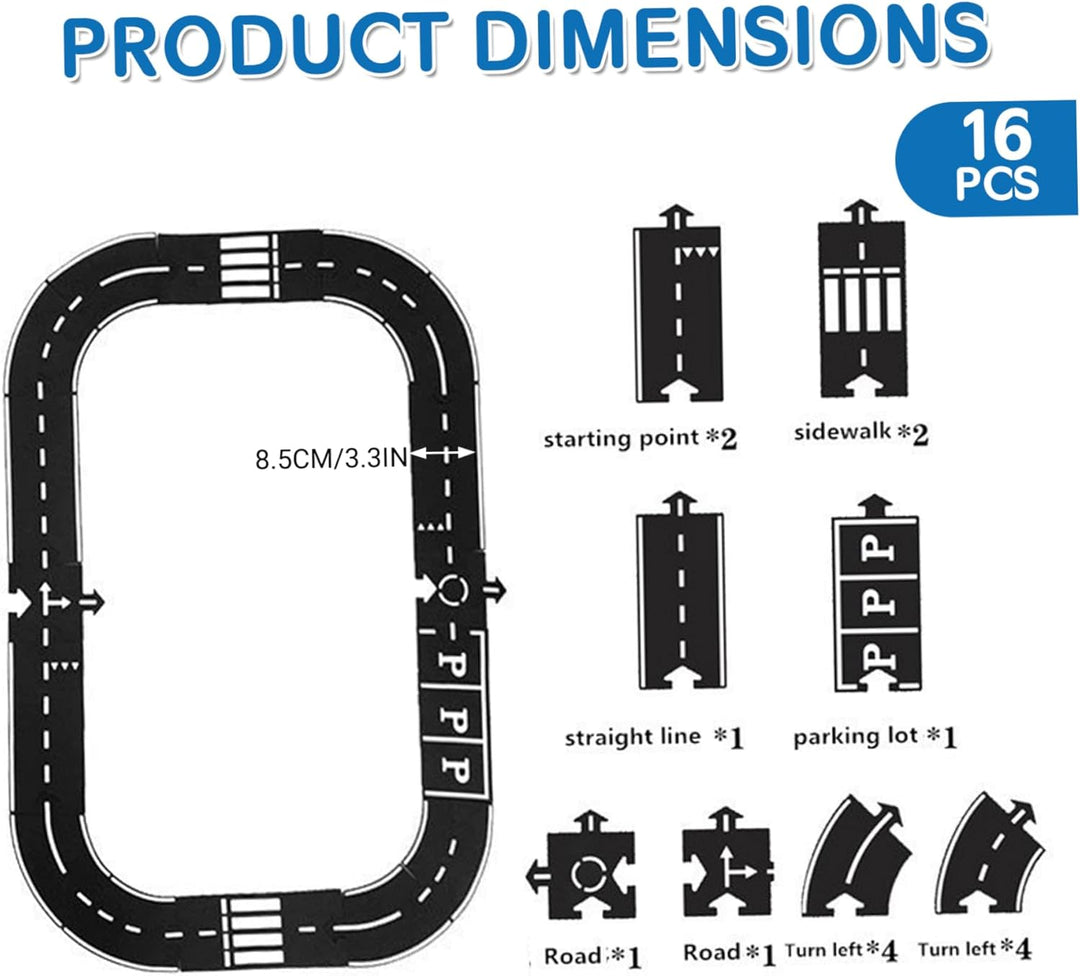 Flex Track, Flexible Autogleise für Kinder, unzerstörbare wasserdichte modulare Puzzle-Gleise, Flexi