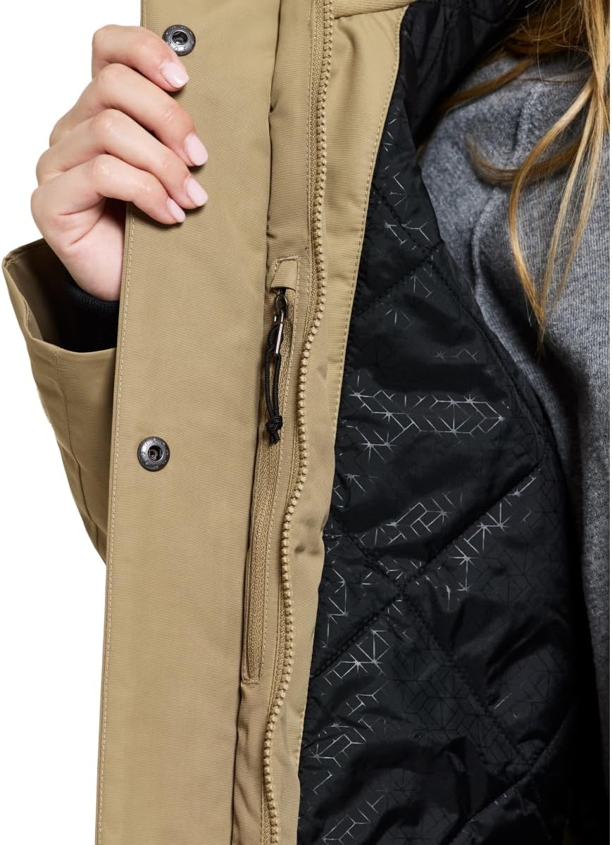 Didriksons Damen Frida 7 Parka Winterjacke 34 Braun, 34 Braun