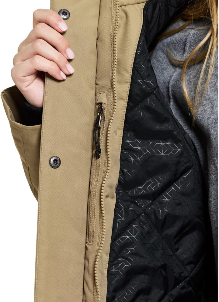 Didriksons Damen Frida 7 Parka Winterjacke 34 Braun, 34 Braun