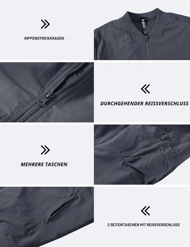 MoFiz Bomberjacke Herren Warm Gefüttert Winterjacke Übergangsjacke US Fliegerjacke Militär Bomber St
