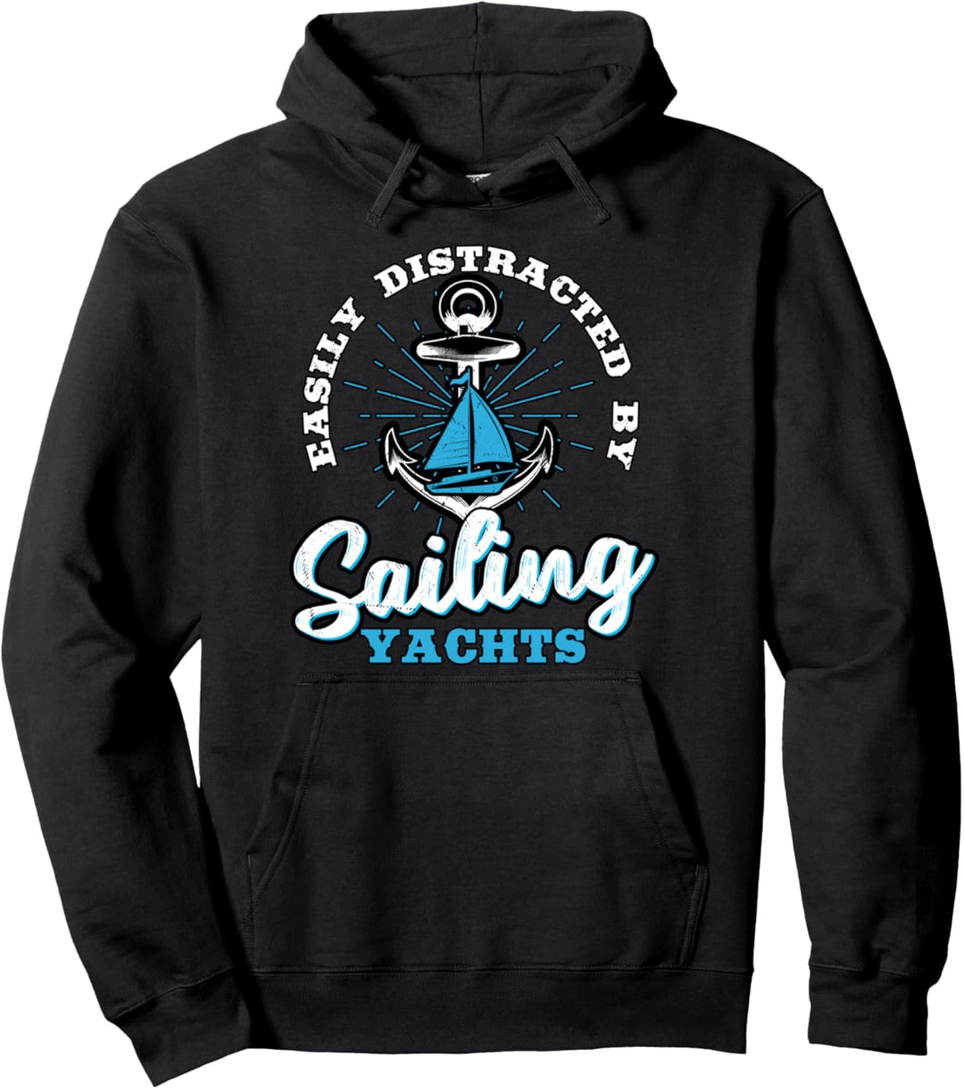 Leicht ablenkbar durch Segelyacht Geschenk Segler Segeln Pullover Hoodie