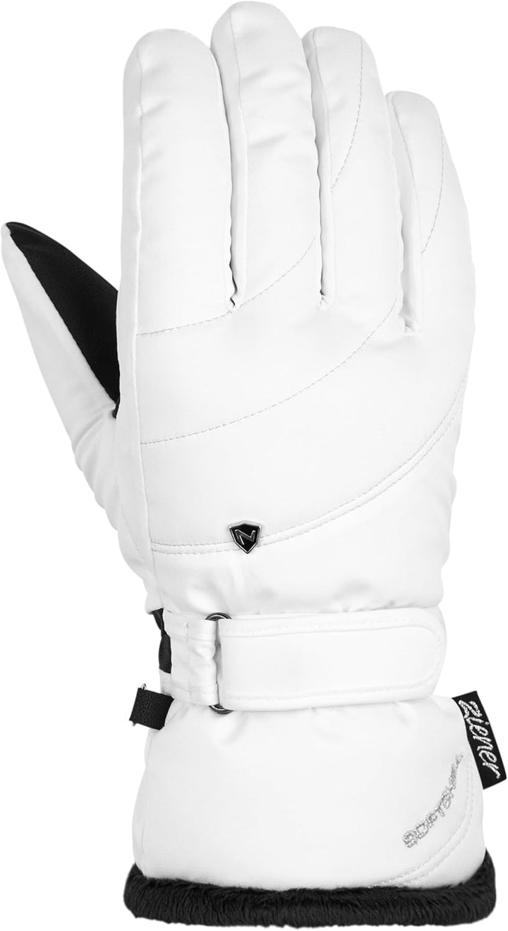 Ziener Damen Kahli Ski-Handschuhe/Wintersport | Primaloft, Plüschfutter 8.5 Weiss, 8.5 Weiss
