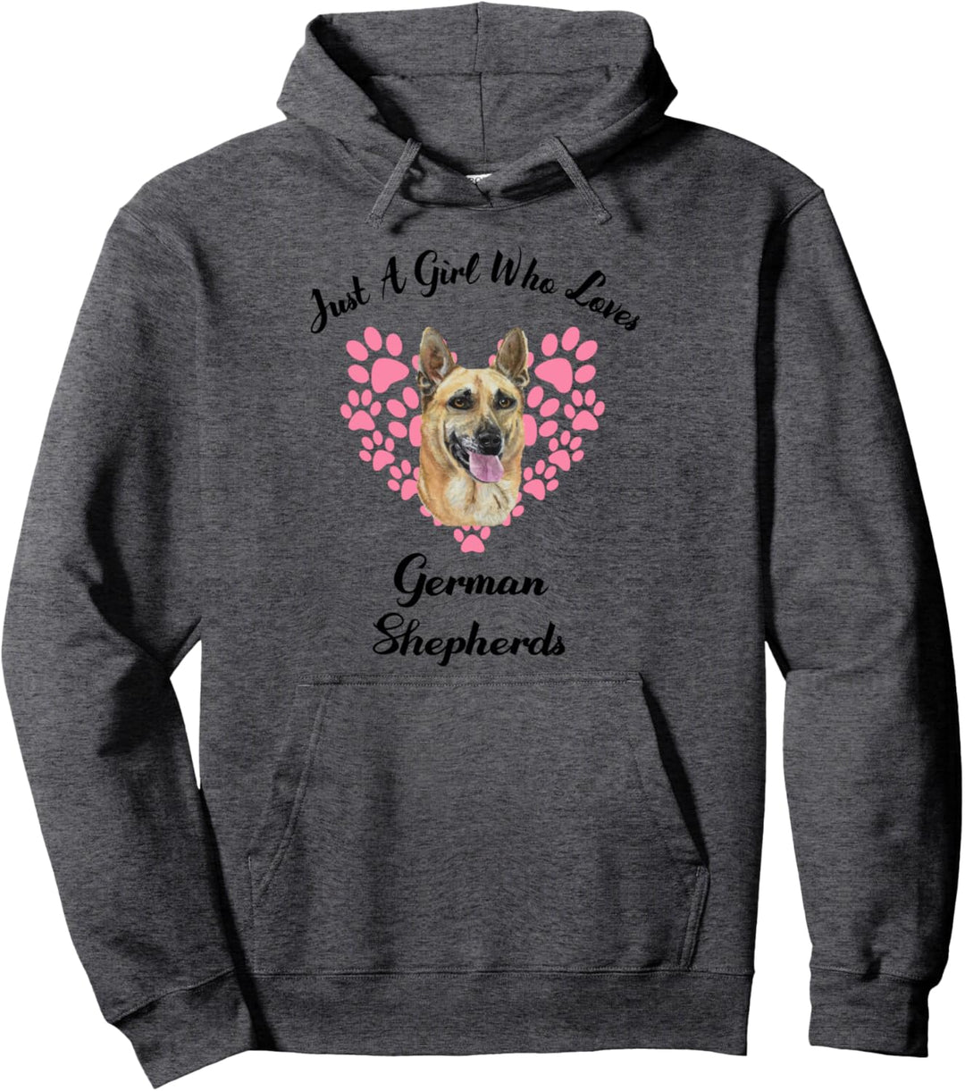 Just A Girl Who Loves German Shepherds Hunde Süsser Welpe Pullover Hoodie