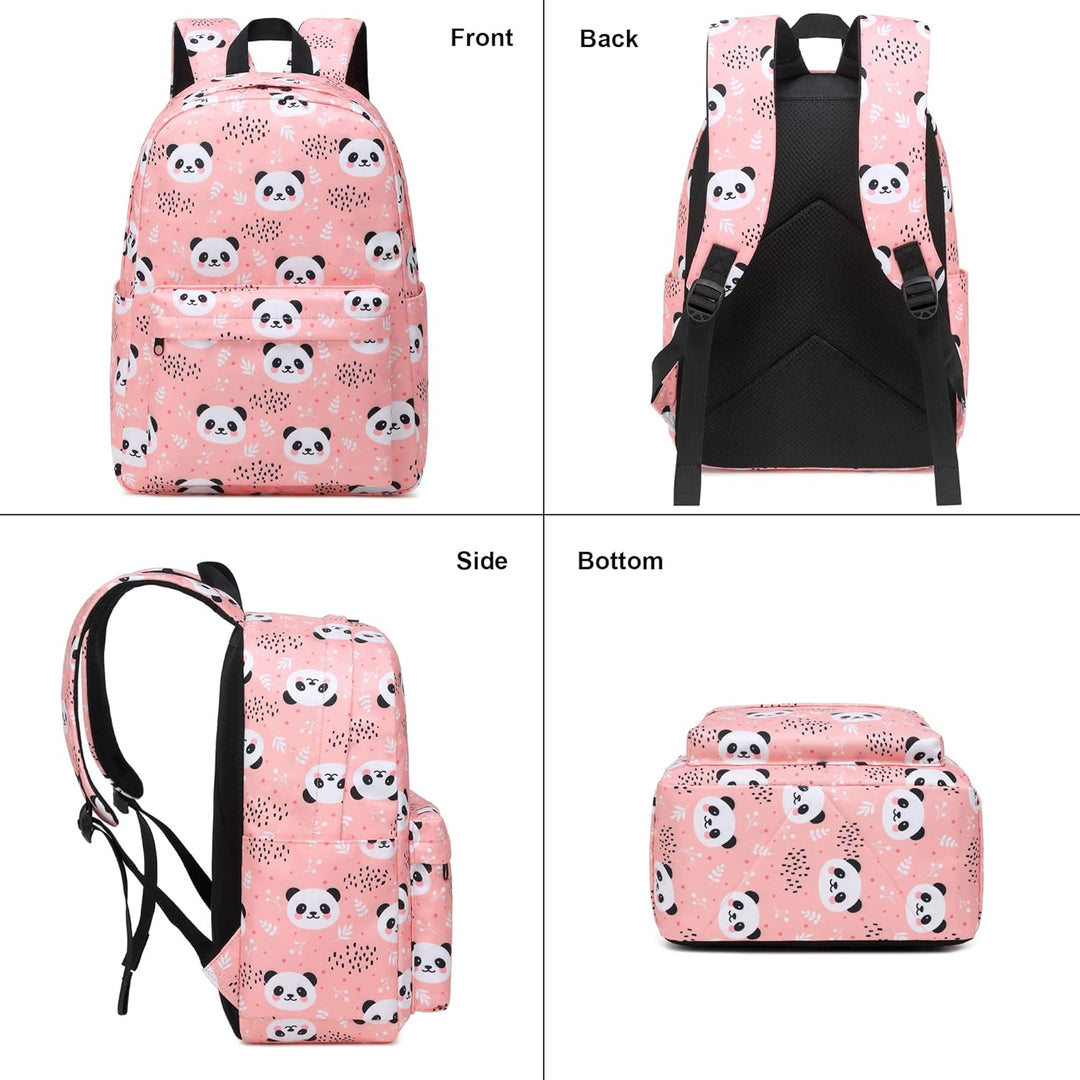 Kouxunt Schulrucksack Mädchen Teenager Rucksack Schule Kinder, 3 Teile Set Schulranzen mit Lunch Tas