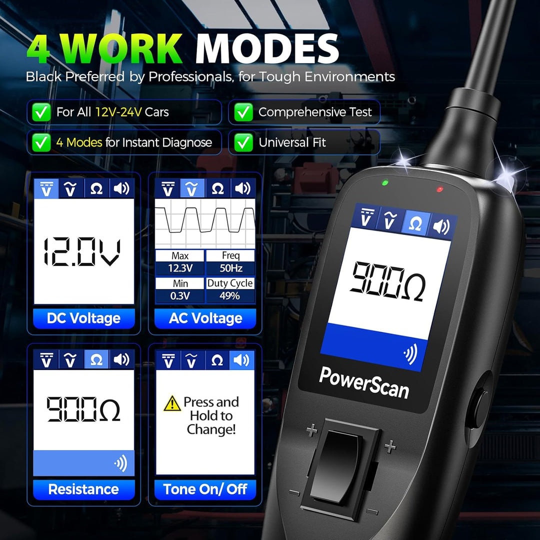 Autel PowerScan PS100 Stromkreistester, Sonde für Schaltkreise, Stromversorgung für Auto 12V-24V, Le