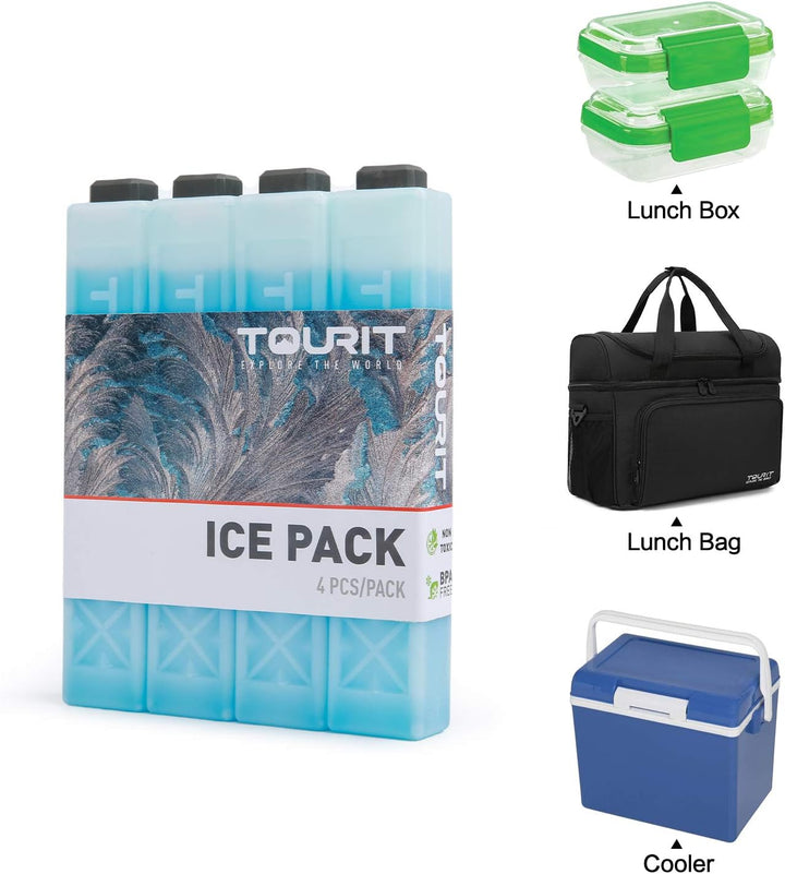 TOURIT Kühlelemente für Kühltasche Kühlbox Kühlrucksack Wiederverwendbar Geeignet für Reisen,12er Se