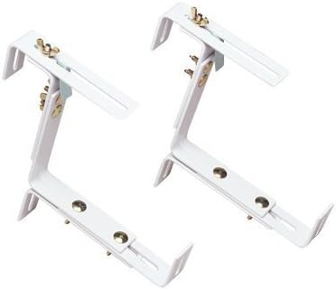 Emsa 5957001200 Vario Universal Blumenkastenhalter, Einsetzbar, Farbe Weiss, Für Geländerbreiten von
