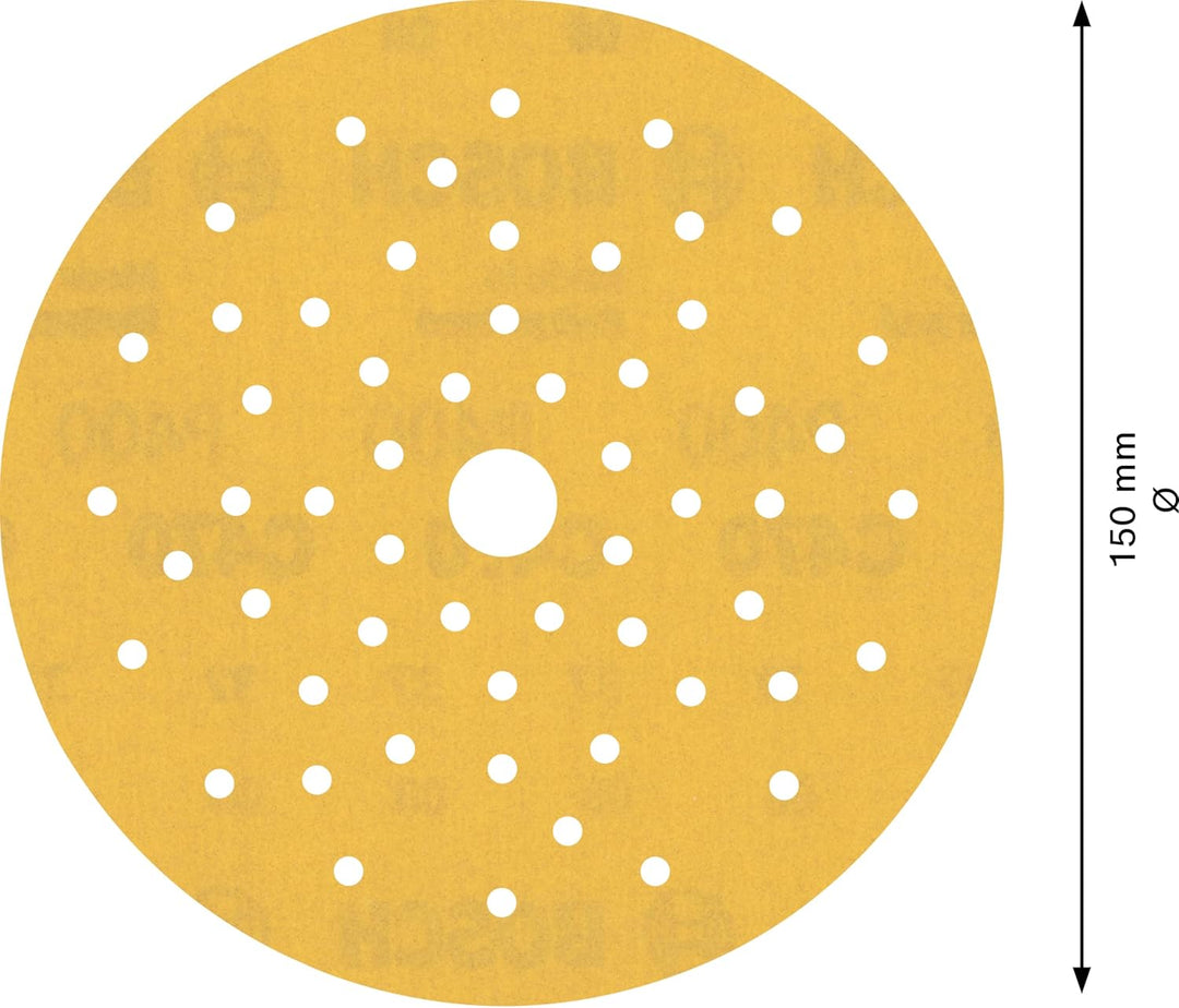 Bosch Accessories 50x Schleifpapier Expert C470 Mehrloch (für Hartholz, Farbe auf Holz, Ø 150 mm, Kö