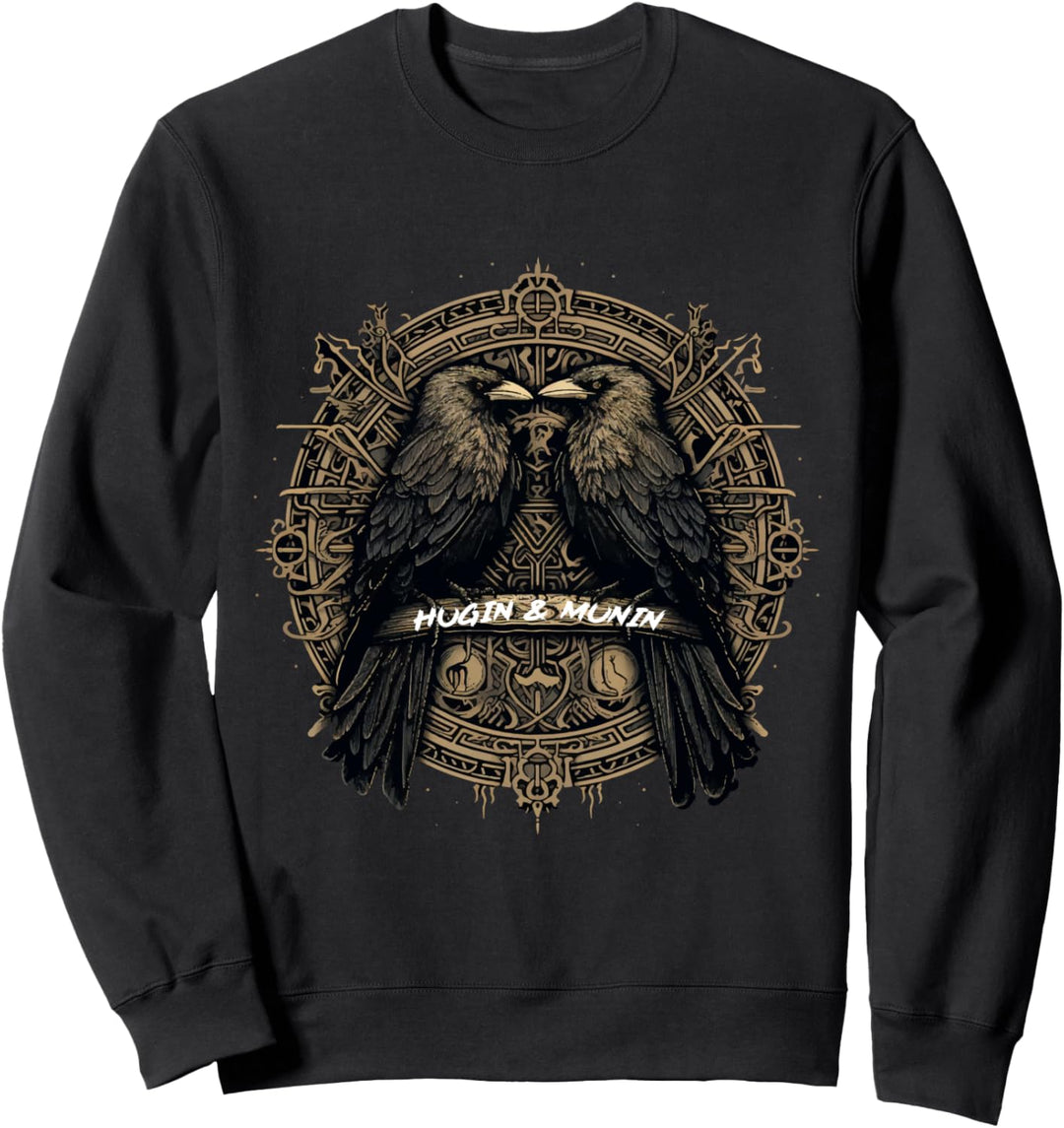 Hugin & Munin die Raben Odins Wikinger design Kelten Herren Sweatshirt