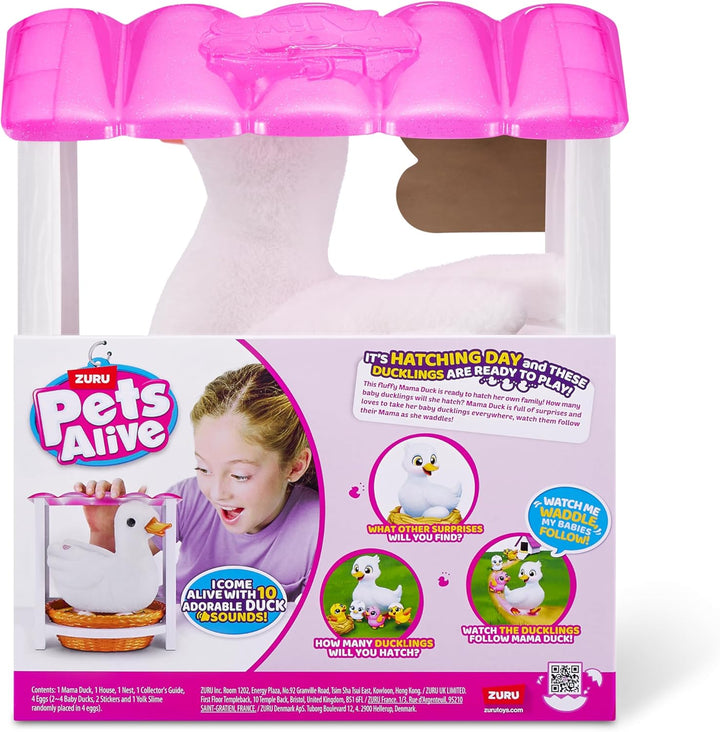 Pets Alive Mama Duck & Baby Surprise von ZURU Fürsorgliches Spielen Überraschung Schlüpfen Interakti
