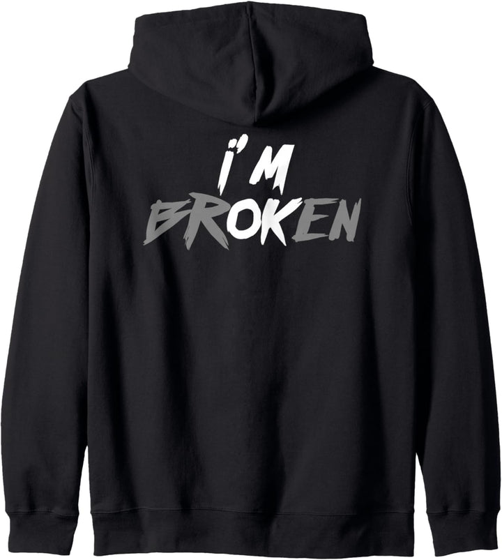 Ich bin ok (gebrochen) Kapuzenjacke
