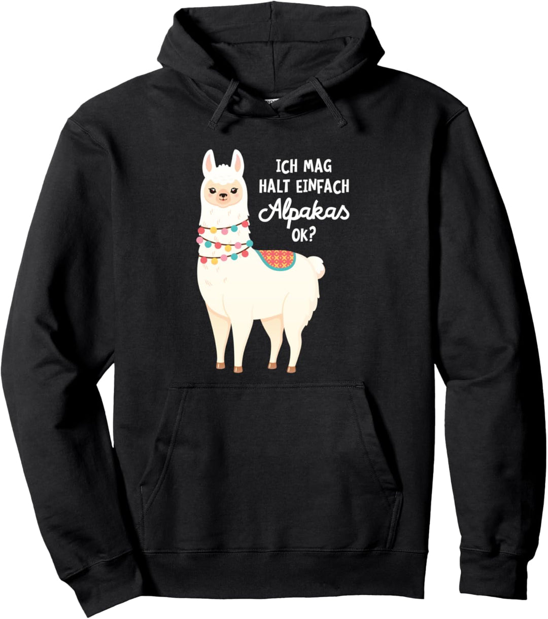 Ich Mag Halt Einfach Alpakas Ok? Alpaka Lama Spruch Pullover Hoodie