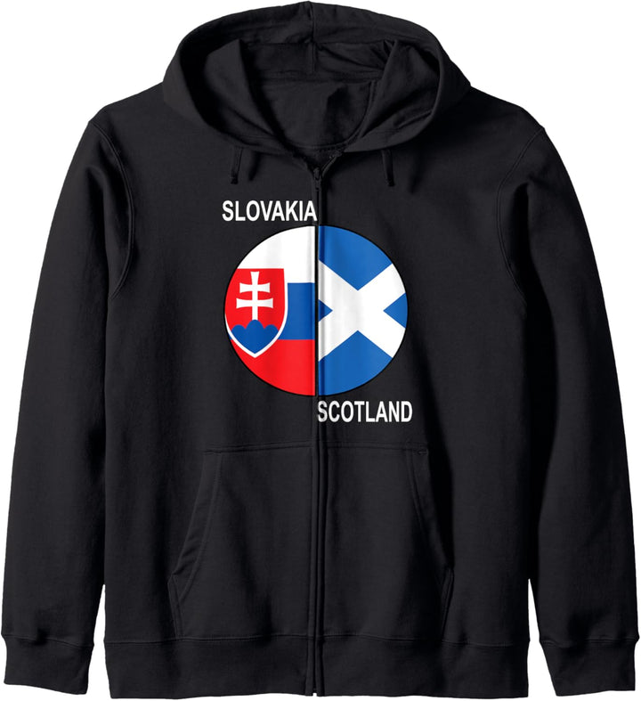 Beide Flaggen Tortendiagramm Schottland und Slowakei Kapuzenjacke