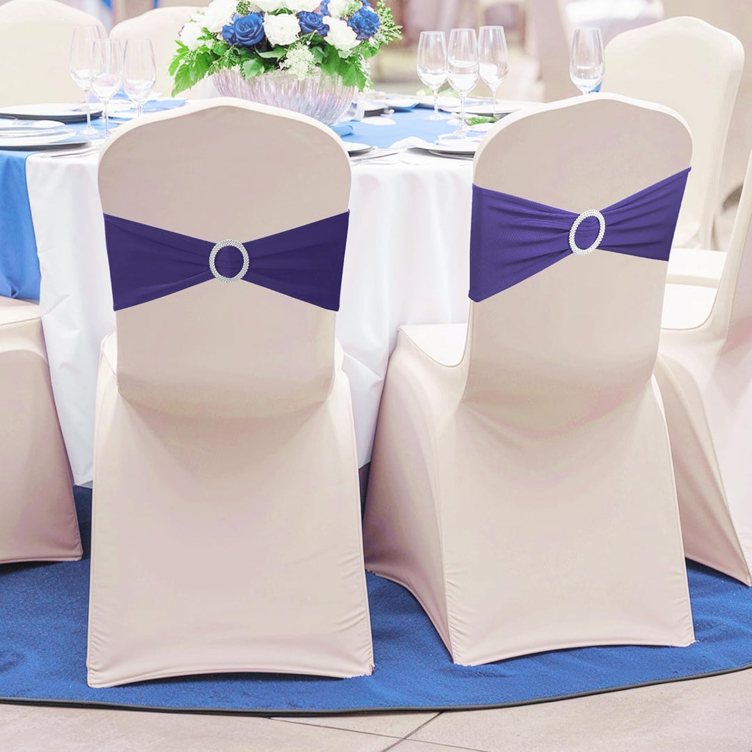 Weddecor Stuhldekoration, elastisches Stuhlband, Stuhlschärpe aus Spandex mit Schiebeschnalle, für H