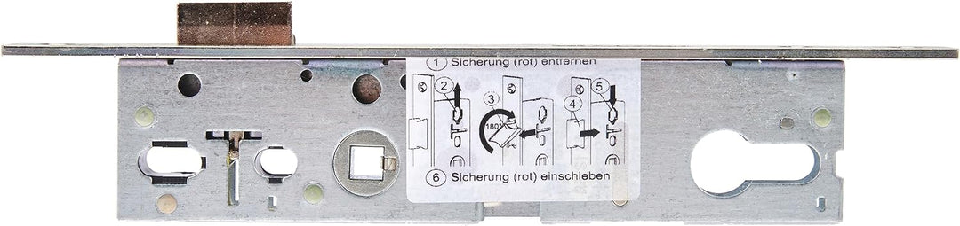 ABUS - Einsteckschloss für Rohrrahmentür ESR PZ LR Z 30 92 24-61746, Silber 30mm, 30mm
