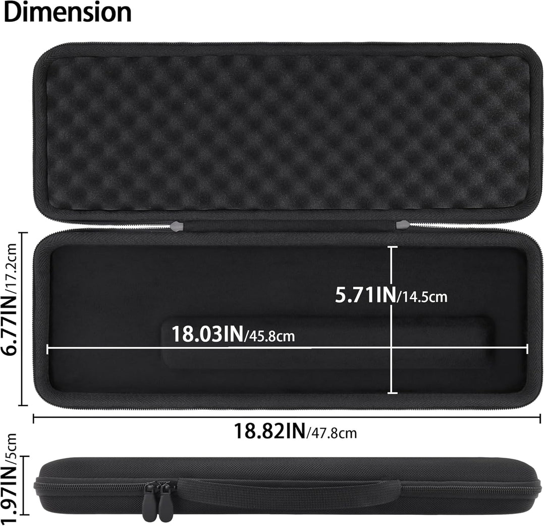 co2CREA Harte Reiseschutzhülle Etui Tasche für Logitech Signature Slim Solar+ K980 kabellose Tastatu