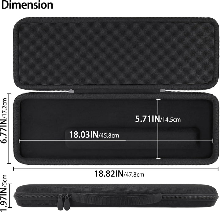 co2CREA Harte Reiseschutzhülle Etui Tasche für Logitech Signature Slim Solar+ K980 kabellose Tastatu