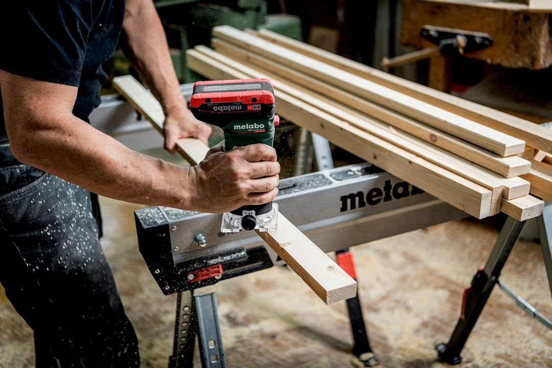 metabo Akku-Kantenfräse FMV 18 LTX BL 8-18V, Brushless-Motor, 4800-29000 U/min, 6/8 mm Spannzange, p