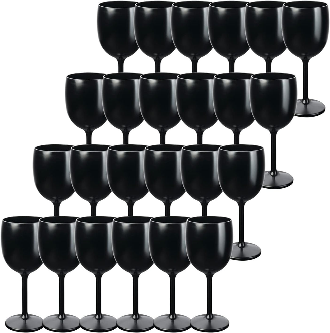 Schramm® Mehrweg Weingläser in schwarz wählbar 6, 12, 24 oder 48 Stück Champagner Glas Sektflöten Se