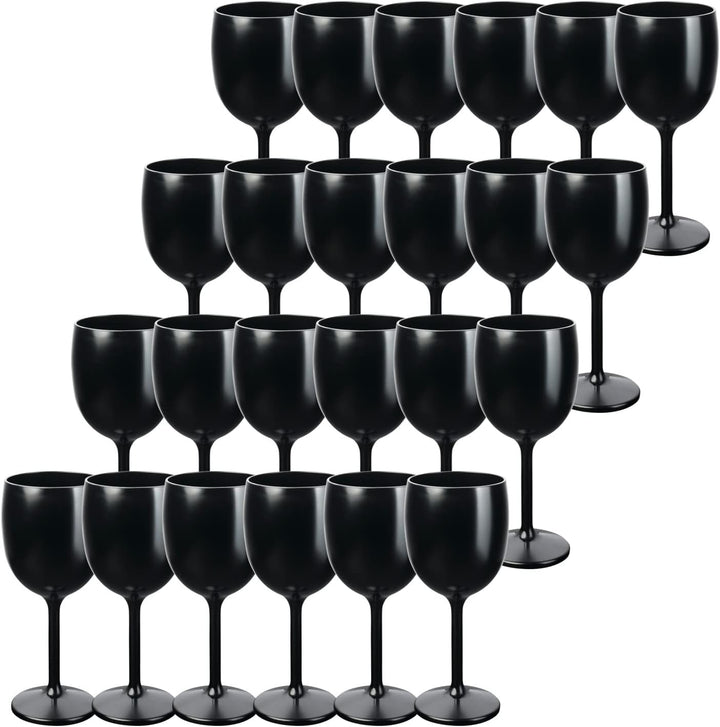 Schramm® Mehrweg Weingläser in schwarz wählbar 6, 12, 24 oder 48 Stück Champagner Glas Sektflöten Se