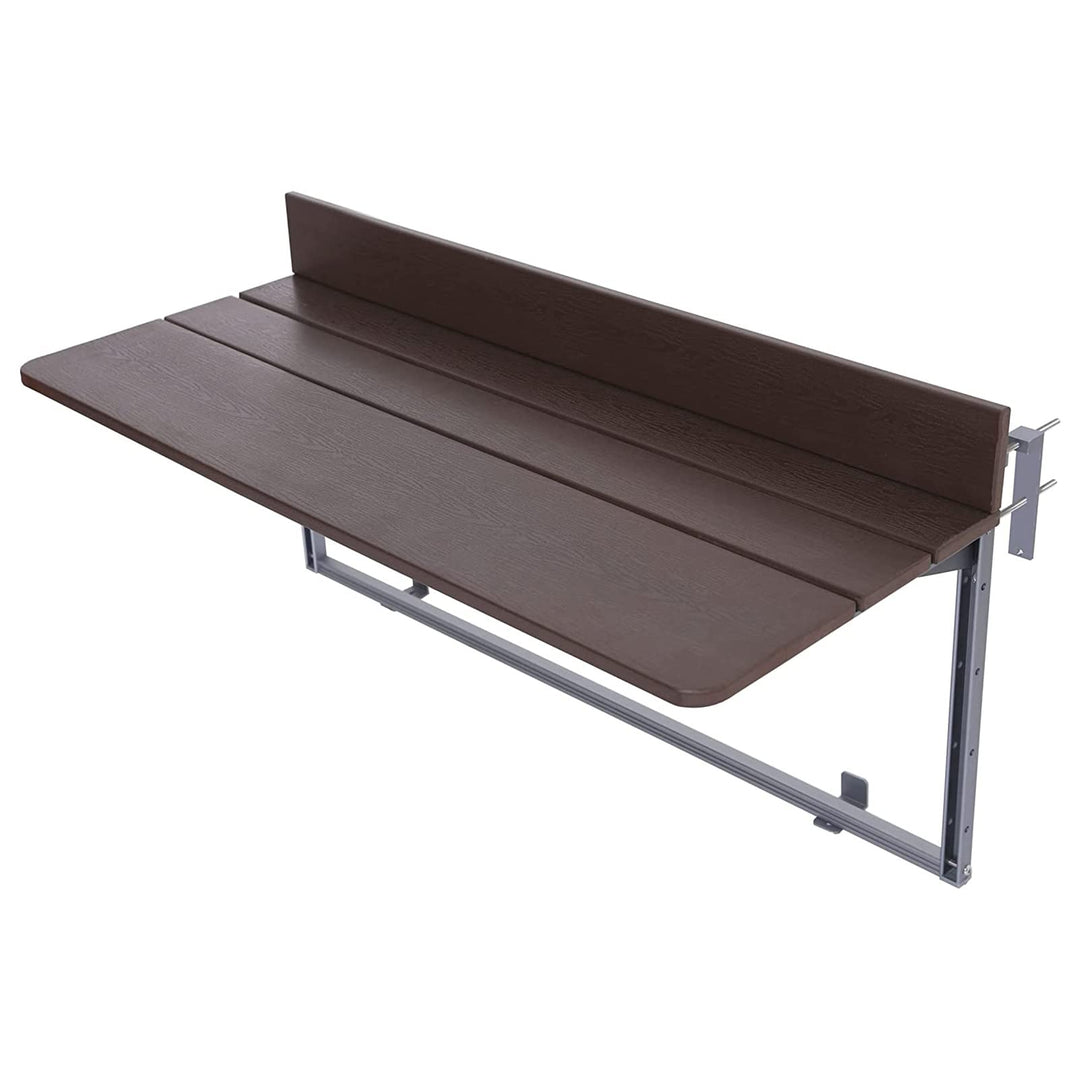 Gdmokle Klappbar Balkonhängetisch, Balkonklapptisch Hängetisch mit 5-Fach Höhenverstellbar, Balkonti