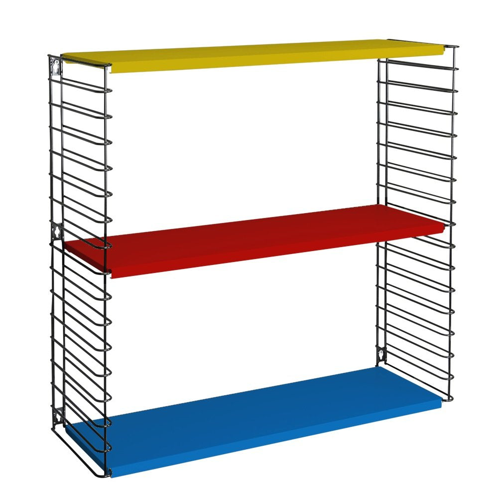 Tomado Zeitloses und modulares Wandregal, Metall, tricolor, 70x21x68 cm, Tricolor