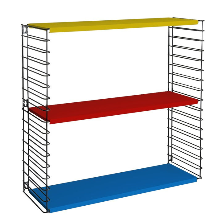 Tomado Zeitloses und modulares Wandregal, Metall, tricolor, 70x21x68 cm, Tricolor