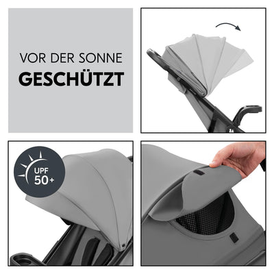 hauck Buggy Shop N Care für Kinder ab Geburt bis 22 kg mit Liegefunktion, Getränkehalter und Snack T