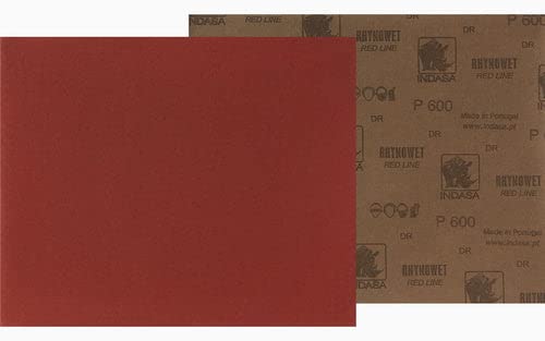 RHYNOWET Red Line BOGEN 230X280 P1500-50 x Nassschleifpapier, Wasserdichte Schleifblätter, Schileifb