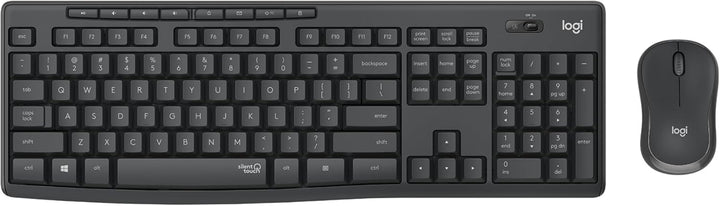 Logitech MK295 Silent Wireless Combo, Volle Groesse (100%), RF Wireless, Graphit, Maus enthalten (92