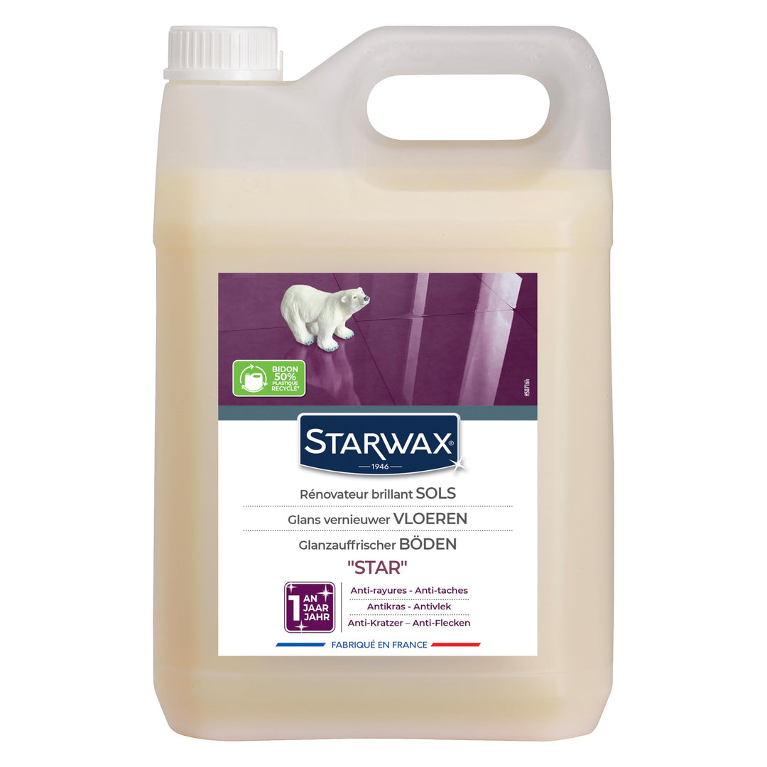 STARWAX Glanzauffrischer Innenböden 5 l | Reinigt und schützt vor Kratzern und Flecken, langanhalten
