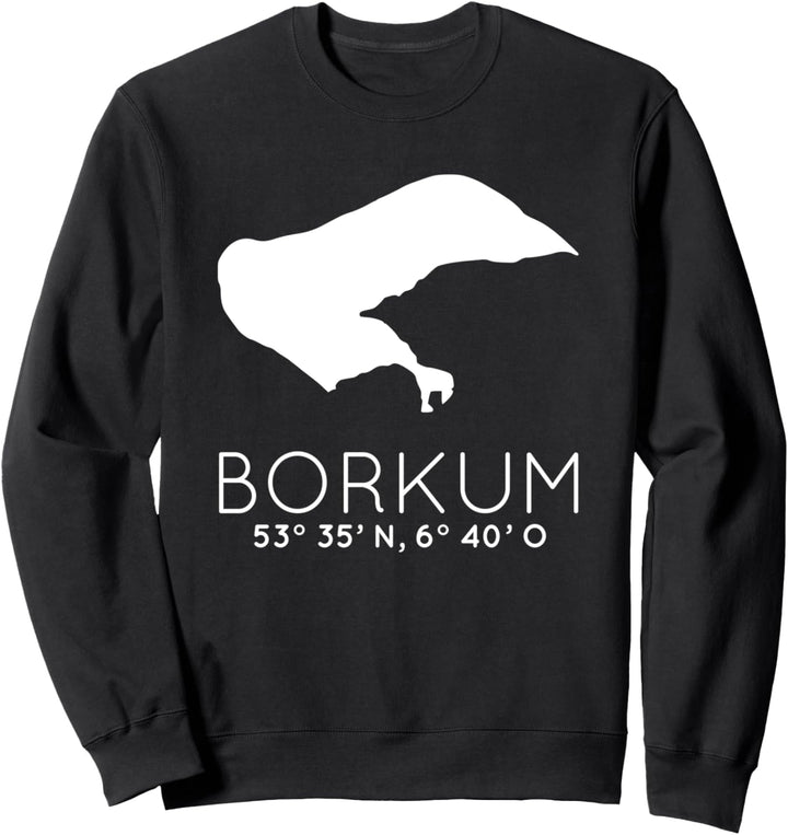 Borkum Urlaub Ostfriesische Inseln Koordinaten Karte Sweatshirt