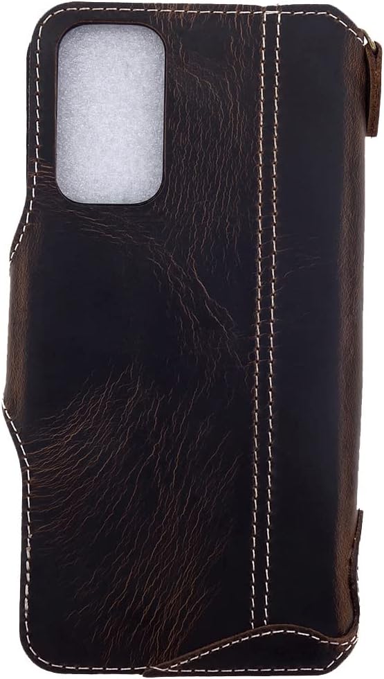 Yogurt Handyhülle für Samsung Galaxy A23 5G, Hülle Echtleder Case Ledertasche Lederhülle für Samsung