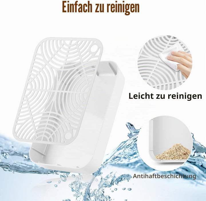 Kunststoff Katzentreppe, Katzentoilettenrampe mit Filterfunktion, Katzenstreu-Filterpedal für Kätzch