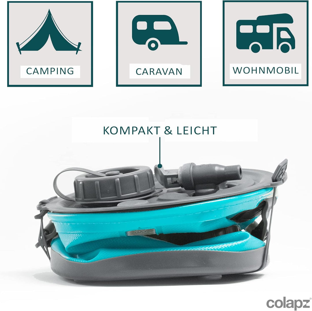 Colapz 2-in-1 Faltbarer Wasserkanister mit Hahn – BPA-freier Trinkwasserbehälter &amp; Falteimer für Cam
