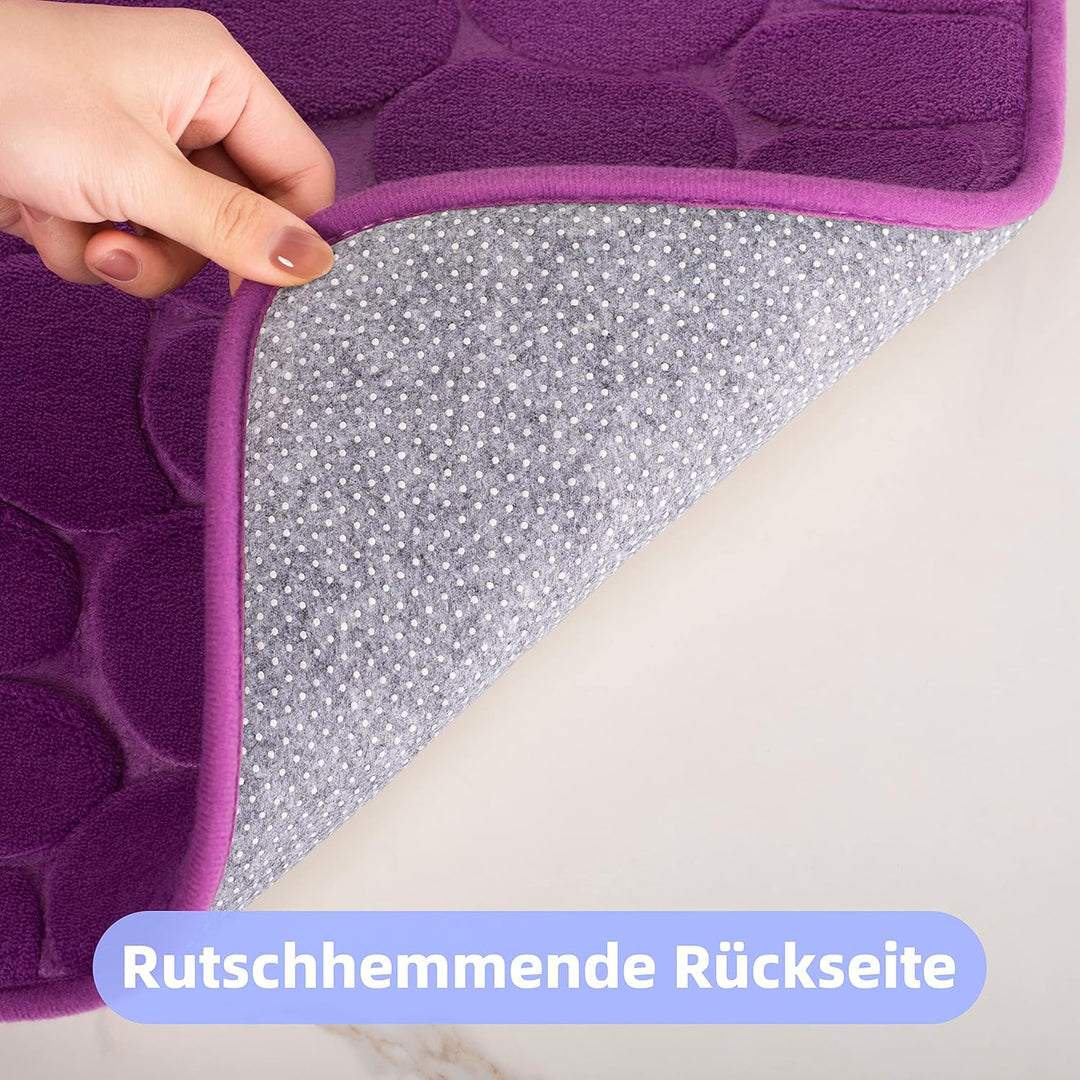 chakme Badematte Memoryschaum Badteppich Saugfähige Badvorleger Badezimmerteppich Duschmatte Deko Fu