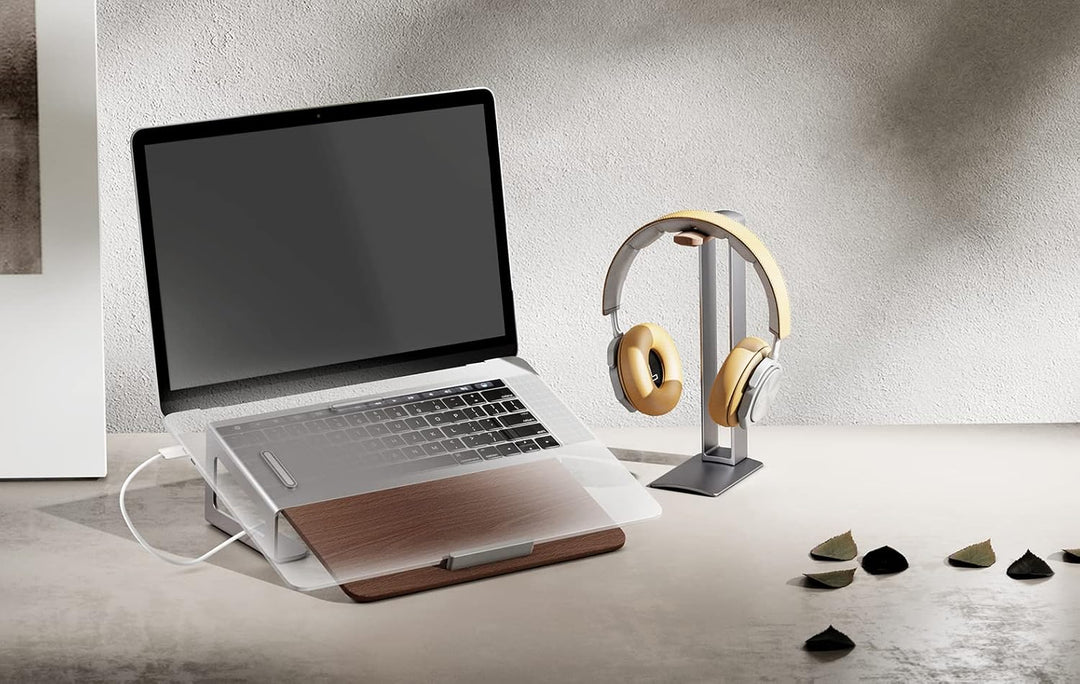 myWall Tisch-Kopfhörerständer HK3L, Ständer für Over Ear Kopfhörer und Gaming Headset für den Tisch,